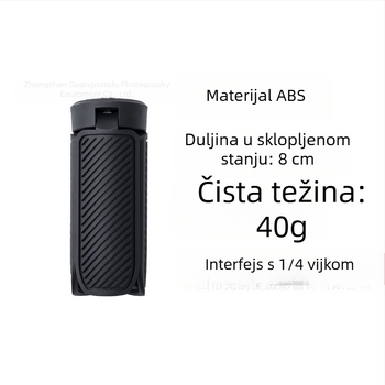 Mini stativ za sportske kamere, ABS materijal, Universal model, težina 40 g, nosivost do 2 kg, izlazi 2025