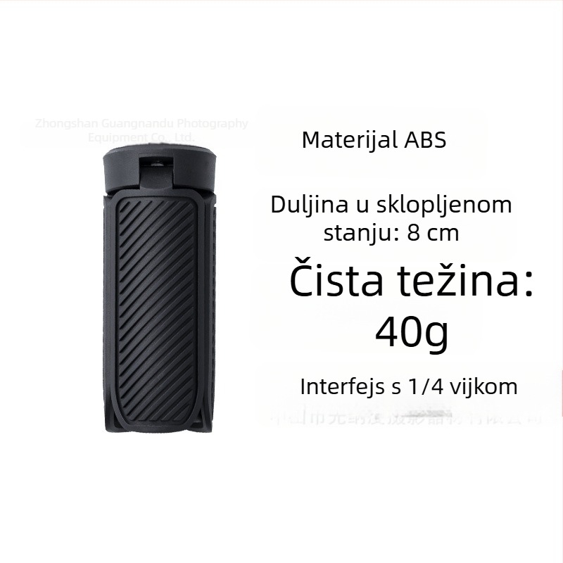 Mini stativ za sportske kamere, ABS materijal, Universal model, težina 40 g, nosivost do 2 kg, izlazi 2025
