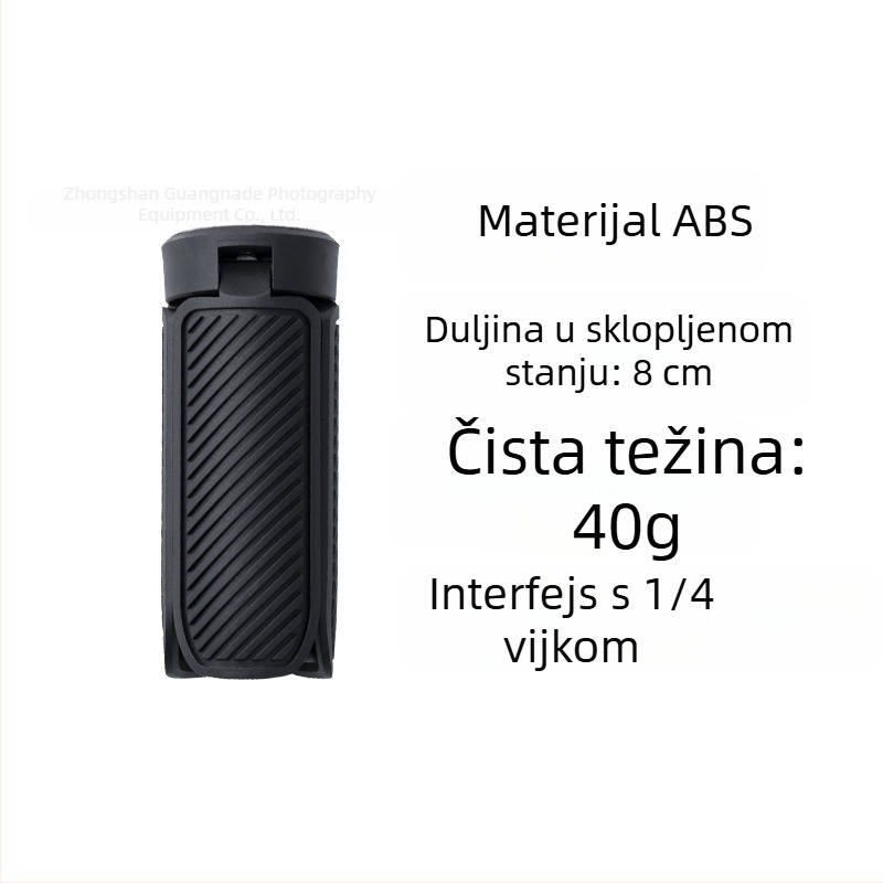 Mini stativ za sportske kamere, ABS materijal, Universal model, težina 40 g, nosivost do 2 kg, izlazi 2025