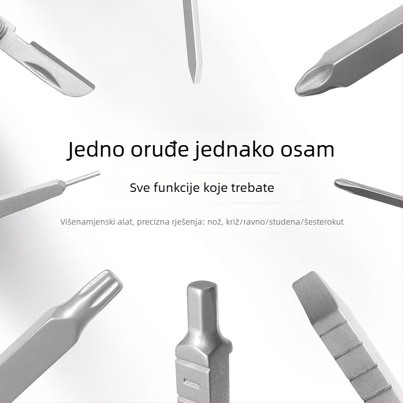 Višenamjenski alat za kameru: odvijač i ključ, sklopivi križni stativ i nosači za montažu