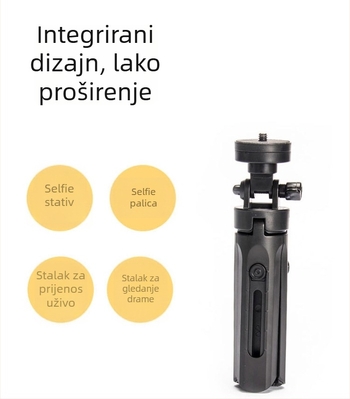 Mini stolni stativ za kameru i telefon – sklopiv, kompaktan, univerzalna kompatibilnost