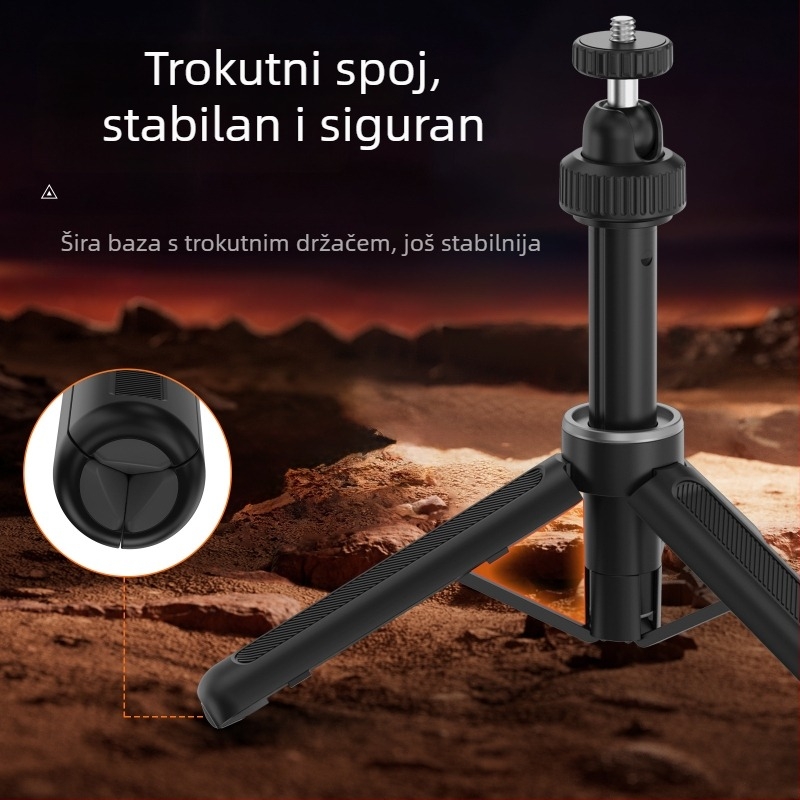SELIFE Mini Selfie Stick Tripod za Insta360X5 / DJI Action kamere, 5 sekcija, aluminij/plastika, nosivost 500 g, težina 110 g