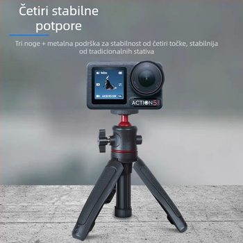 Produžni selfie štap za DJI Action 5 Pro i Osmo Pocket 3, 3-dijelni, ABS + aluminijska legura, nosivost do 2 kg