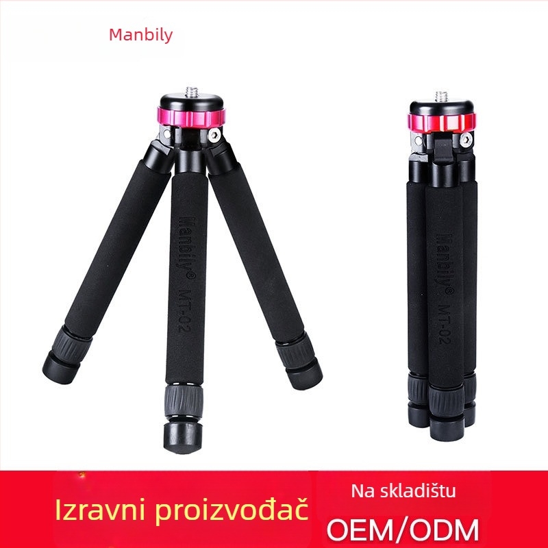 Stolni tripod za mobilni telefon MT-02, aluminijska legura, dvosegmentni, nosivost >20 kg, težina 0,36 kg