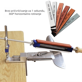 Oštrač nože s fiksnim kutem, aluminijska legura + nehrđajući čelik, brzo učvršćivanje, Beckyre, lansiran 2025.