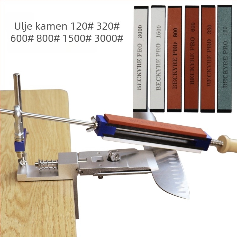 Oštrač nože s fiksnim kutem, aluminijska legura + nehrđajući čelik, brzo učvršćivanje, Beckyre, lansiran 2025.