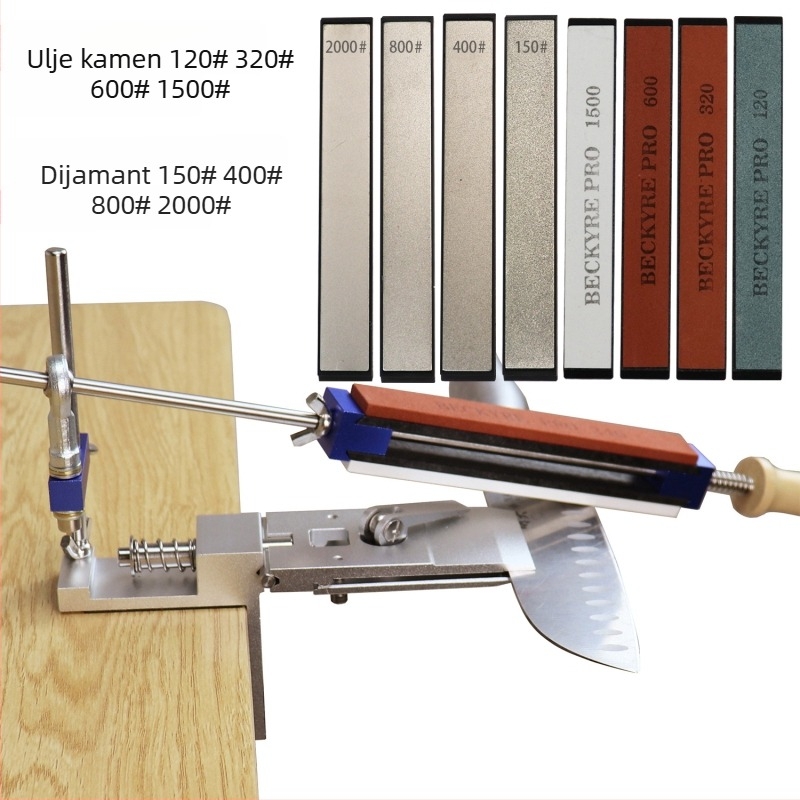 Oštrač nože s fiksnim kutem, aluminijska legura + nehrđajući čelik, brzo učvršćivanje, Beckyre, lansiran 2025.