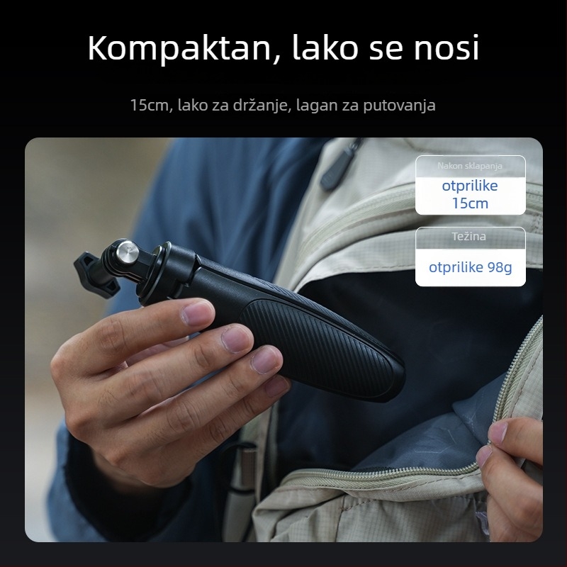 TELESIN Mini Selfie Šipka 2.0, Univerzalno, aluminijska legura i plastika, stativ