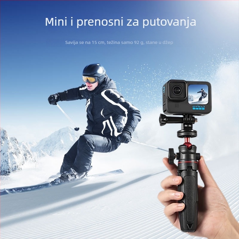 Selfie ekstenzija za akcijsku kameru i mobitel uz mini stolni tripod