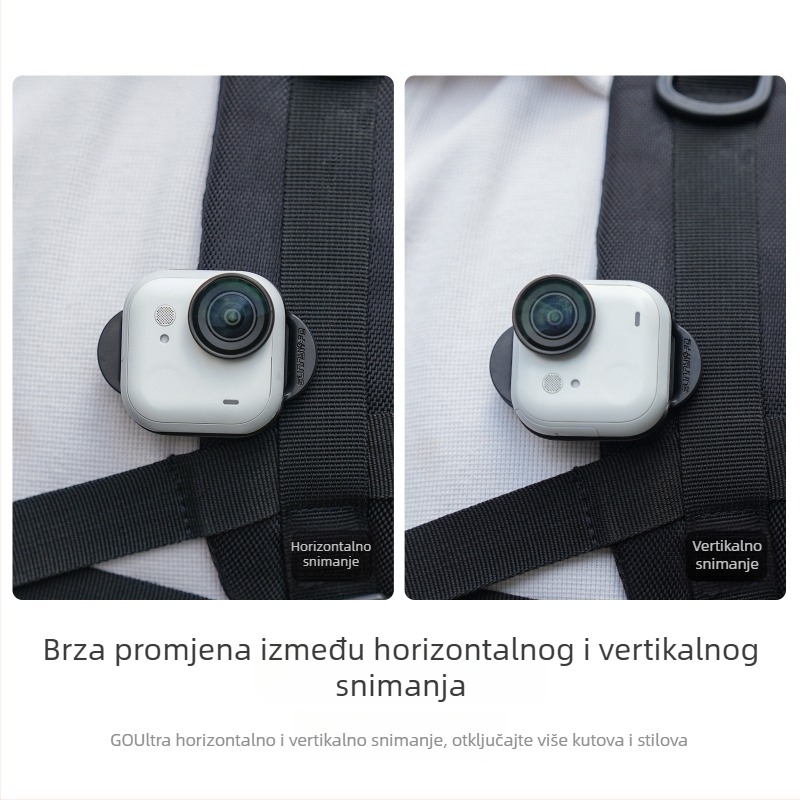 Klip za Insta360 GO Ultra – ABS, krokodil-klip, magnetsko brzo oslobađanje, model Gu-mj045, OEM/ODM