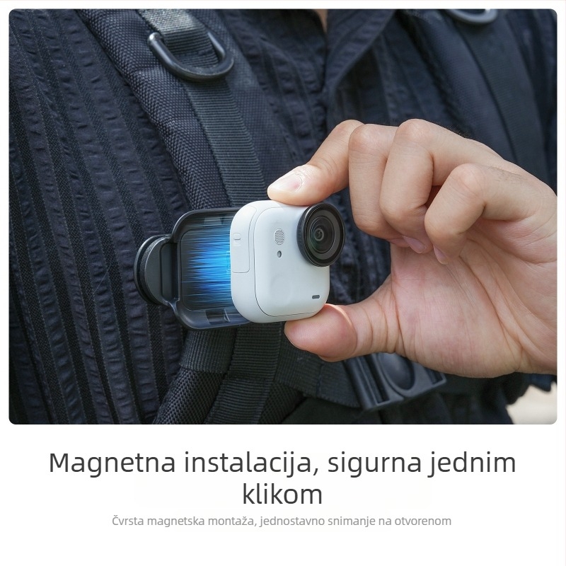 Klip za Insta360 GO Ultra – ABS, krokodil-klip, magnetsko brzo oslobađanje, model Gu-mj045, OEM/ODM