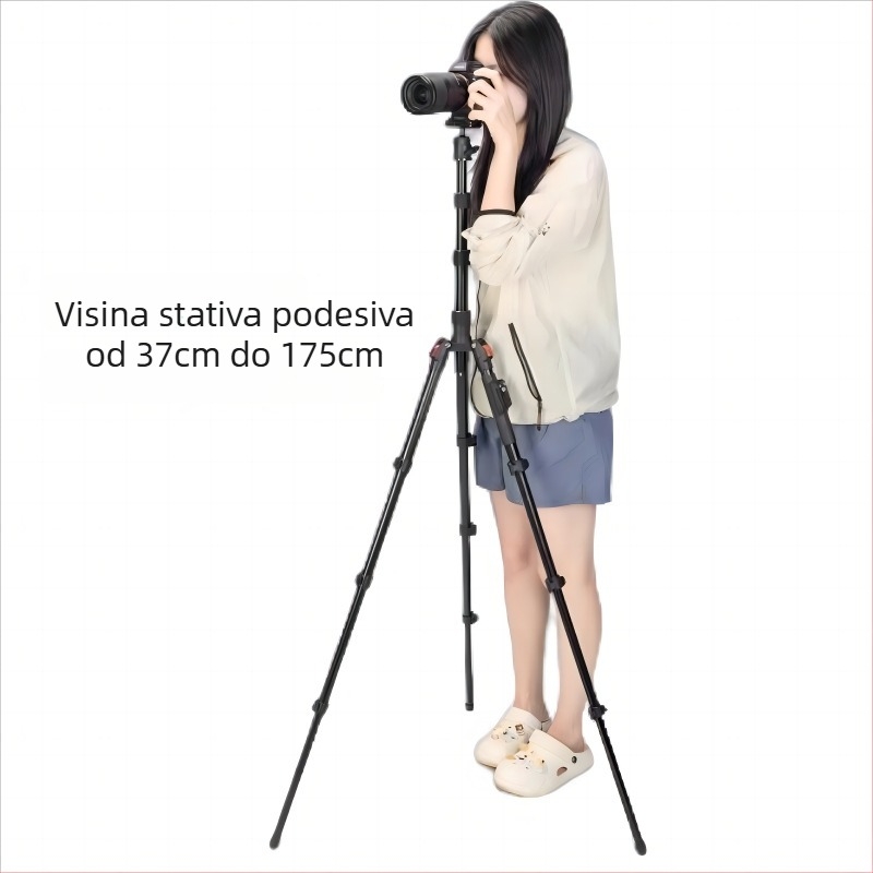 Yunteng 180 stativ s kugličnom glavom, aluminijska legura, 4 sekcije, nosivost 3 kg, kompatibilan sa Sony ZV-1 i ZV-E10