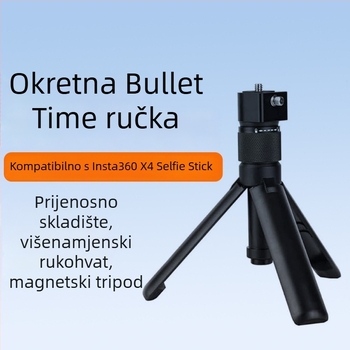 Selfie štap s rotirajućom ručkom, aluminijska legura, za Insta360 X3/X4/X5 panoramsku akcijsku kameru