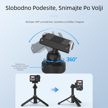 SELIFE magnetski mini teleskop selfie štap za DJI Action kameru - 5 odjeljaka, aluminijska legura + plast, magnet, nosivost 500 g, težina 114 g