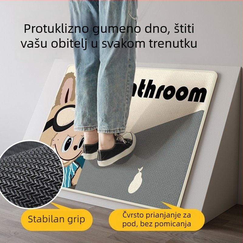 Kupaonska prostirka od diatomske gline – u obliku izvanzemljaka, uzorak biljaka, otisak, periva