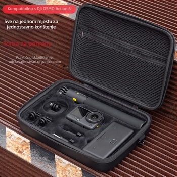 Torba za pohranu DJI Action6, EVA kućište, kompatibilna s Action6 i Action5Pro/4/3 serijom, mogućnost tiskanja loga