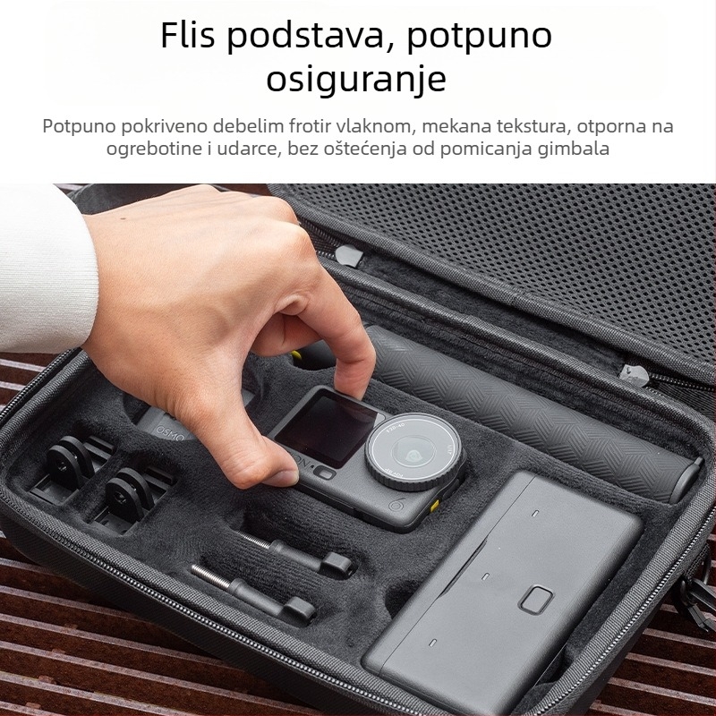 Torba za pohranu DJI Action6, EVA kućište, kompatibilna s Action6 i Action5Pro/4/3 serijom, mogućnost tiskanja loga