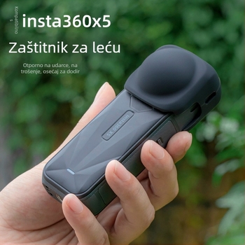 OEM Silikonski zaštitnik objektiva za Insta360 X5/X3X4 – kompatibilan s X5 i X3X4; materijal: silikon; paket uključuje silikonsku navlaku i vrećicu za pakiranje