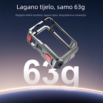 Dji Action6 Rabbit Cage – aluminijski zaštitni okvir za vertikalno i horizontalno snimanje, 63 g, pakiranje: 1x Rabbit Cage