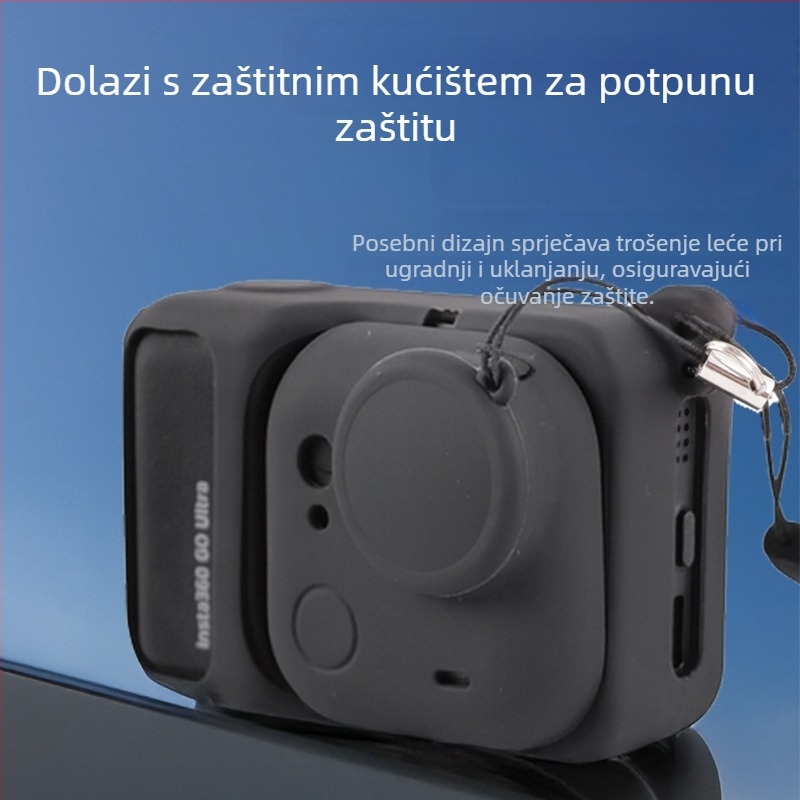 Silikonsko kućište za Insta360 GO Ultra – model Shadow stone insta360go ultra; materijal: silikon; otisak logotipa: da; pakiranje: silikon kućište za GO Ultra punjač; marka: Zhanpeng