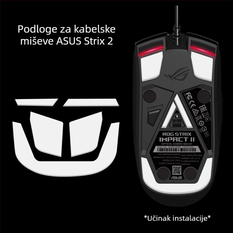 Podloške za miša ASUS ROG Shadow Blade 2 / Moon Blade – teflonski zaobljeni rub, protuklizne, otporne na trošenje