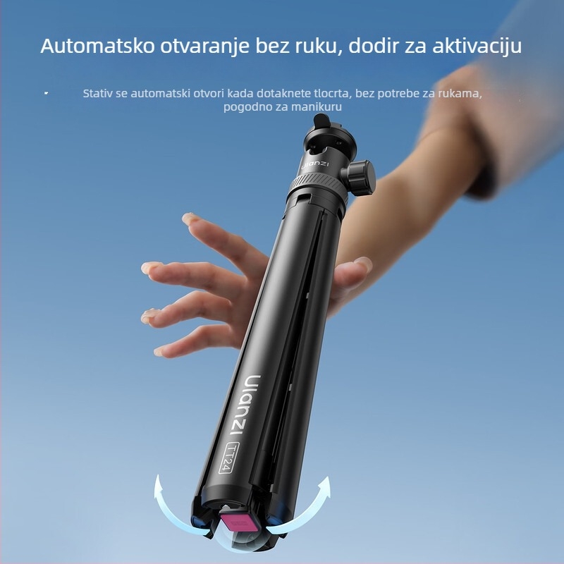 Ulanzi TT24 selfie štap s izbačujućim dizajnom i pločom za brzo oslobađanje, aluminijski stativ za DSLR/Mirrorless/Gimbal/kamere