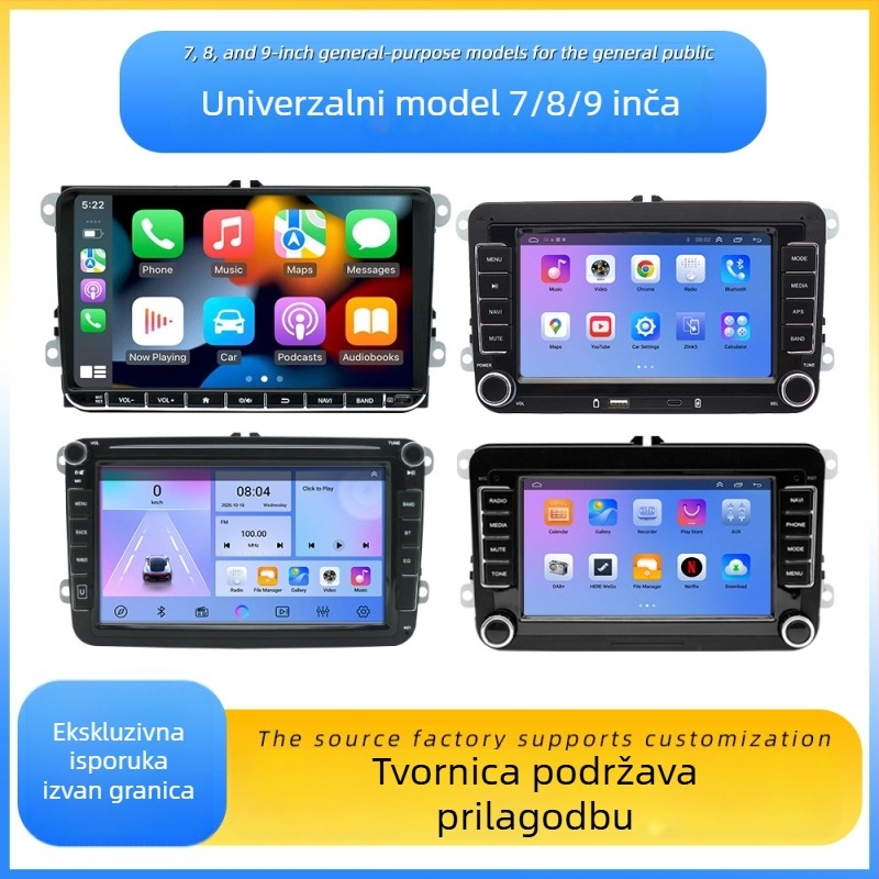 Univerzalni zaslon za navigaciju automobila, 12V napajanje, ukupno 180W, DVD navigacija, prikaz stražnje kamere