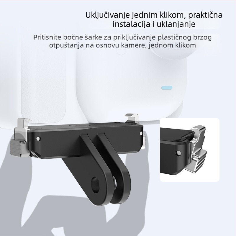 Magnetska baza za brzo otpuštanje za Insta360 GO Ultra | Model Go04, aluminijska legura + silikon
