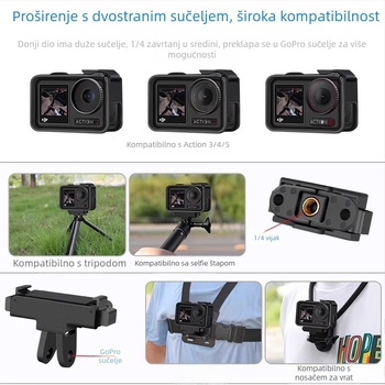 Magnetski sklopivi držač s brzim otpuštanjem za DJI Action 5/4/3 (ABS, nehrđajući čelik, magnet, silikagel)