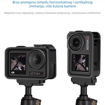 Magnetski sklopivi držač s brzim otpuštanjem za DJI Action 5/4/3 (ABS, nehrđajući čelik, magnet, silikagel)