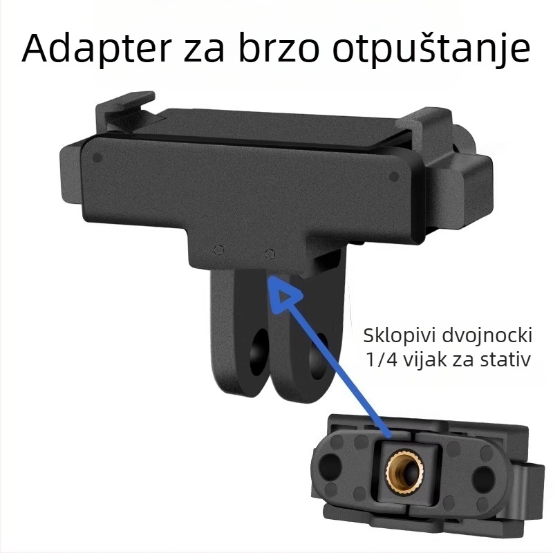 Magnetski sklopivi držač s brzim otpuštanjem za DJI Action 5/4/3 (ABS, nehrđajući čelik, magnet, silikagel)