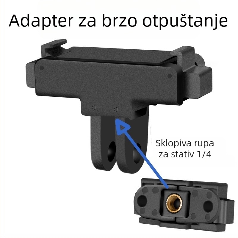 Magnetski sklopivi držač s brzim otpuštanjem za DJI Action 5/4/3 (ABS, nehrđajući čelik, magnet, silikagel)