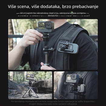 Taixun magnetski set adaptera za brzo oslobađanje za GoPro i Action kamere, navoj 1/4 inča, universalno