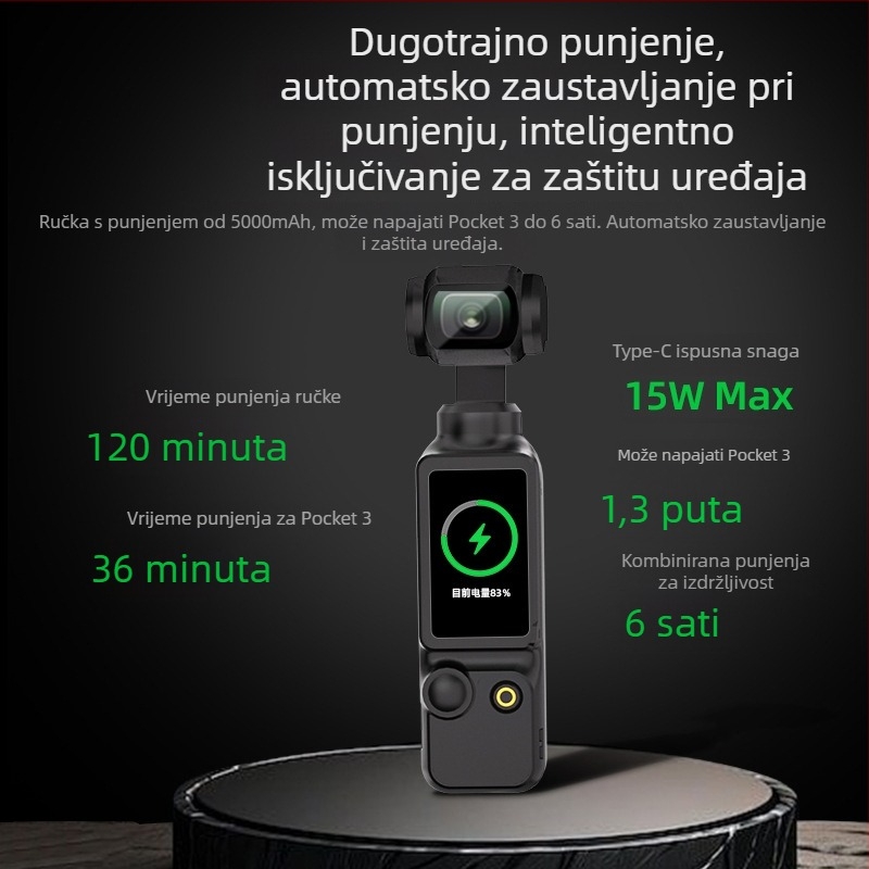 Prijenosni držač za DJI Pocket3 (SLF-37) – kućište od ABS/PC otporno na vatru i silikon