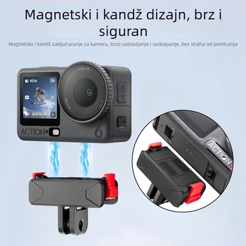 Dvostruka magnetska brza otpuštajuća baza za DJI Action 6 i Osmo Nano | Dj2 | Materijal: plastika + metal | Pakiranje: 1 kom