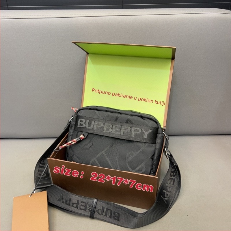 Muška crossbody torba, Oxford platno, gradski stil, prugasti uzorak, prozračna i proširiva