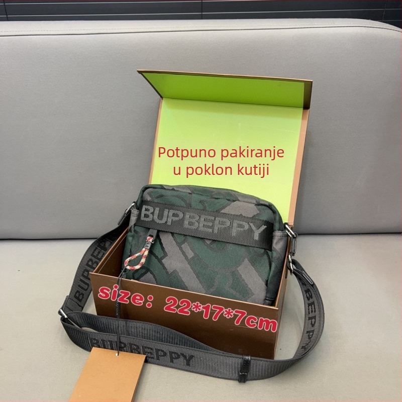 Muška crossbody torba, Oxford platno, gradski stil, prugasti uzorak, prozračna i proširiva