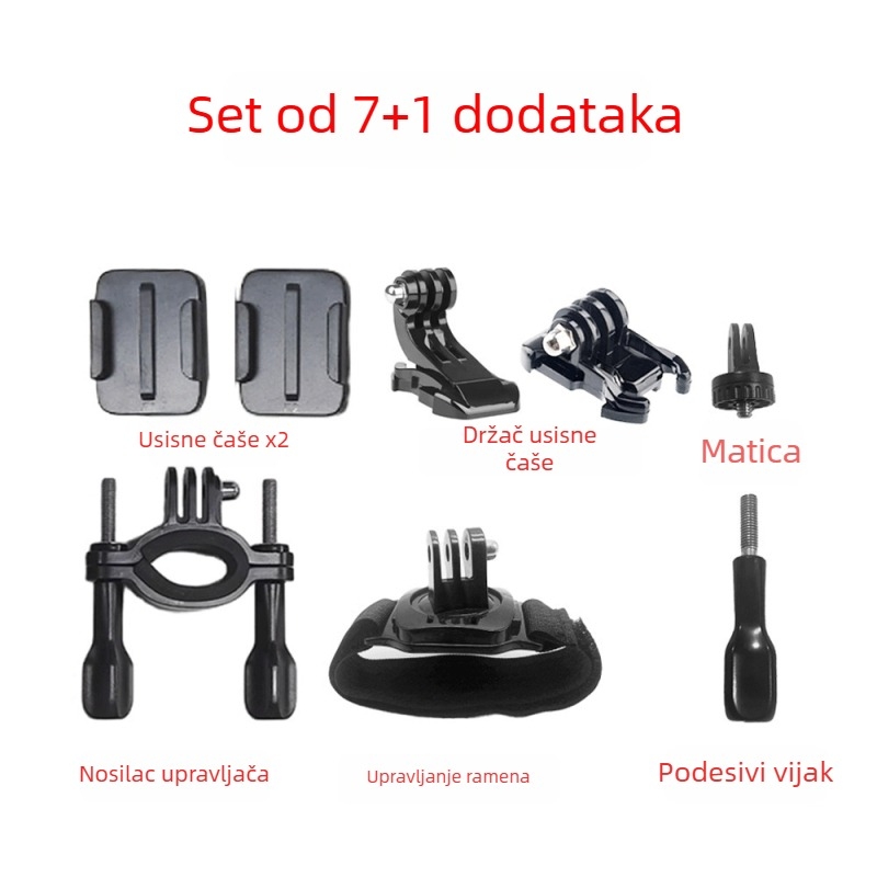 Set dodatne opreme za palčevu kameru za biciklizam i vlog – Model A-1503; Ovlaštena privatna marka; Nacionalno jamstvo