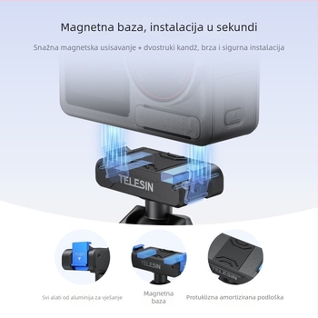 Plastični držač s vakuumskom čašom za DJI Action 5 Pro/4 i Osmo 360 – kompatibilan s Action 5 Pro/4 i Osmo 360, pričvršćivanje na staklo automobila