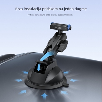 Plastični držač s vakuumskom čašom za DJI Action 5 Pro/4 i Osmo 360 – kompatibilan s Action 5 Pro/4 i Osmo 360, pričvršćivanje na staklo automobila