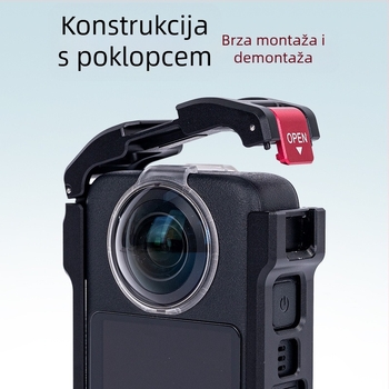 Metalni zaštitni okvir kavez za DJI Osmo 360 panoramsku akcijsku kameru (Materijal: aluminijska legura + nehrđajući čelik + silikon; Model Tl-a10; Kompatibilnost: DJI Osmo 360)