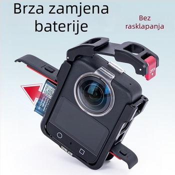 Metalni zaštitni okvir kavez za DJI Osmo 360 panoramsku akcijsku kameru (Materijal: aluminijska legura + nehrđajući čelik + silikon; Model Tl-a10; Kompatibilnost: DJI Osmo 360)