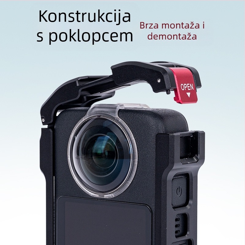 Metalni zaštitni okvir kavez za DJI Osmo 360 panoramsku akcijsku kameru (Materijal: aluminijska legura + nehrđajući čelik + silikon; Model Tl-a10; Kompatibilnost: DJI Osmo 360)