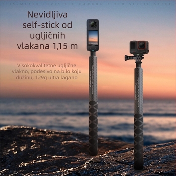 Selfie štap od karbonskih vlakana za Insta360/GoPro/kamere za akciju
