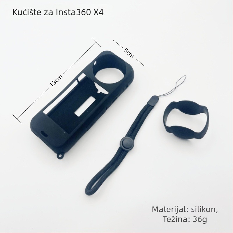 Insta360 X4 Silikonska zaštitna kutija – Shadow Stone X4 za panoramsku kameru, zaštita objektiva, otporna na padove