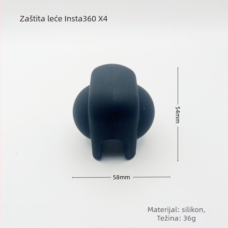 Insta360 X4 Silikonska zaštitna kutija – Shadow Stone X4 za panoramsku kameru, zaštita objektiva, otporna na padove