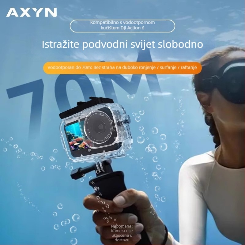 DJI Action6 vodootporna kućište (70 m dubina, ABS materijal, otporno na pad, ronilačko kućište)