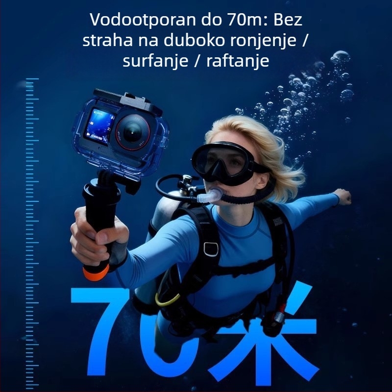 DJI Action6 vodootporna kućište (70 m dubina, ABS materijal, otporno na pad, ronilačko kućište)