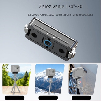 Aluminijski magnetski nosač baze za Insta360 Go3 s otvorom za vijak 1/4 inča (IN137)