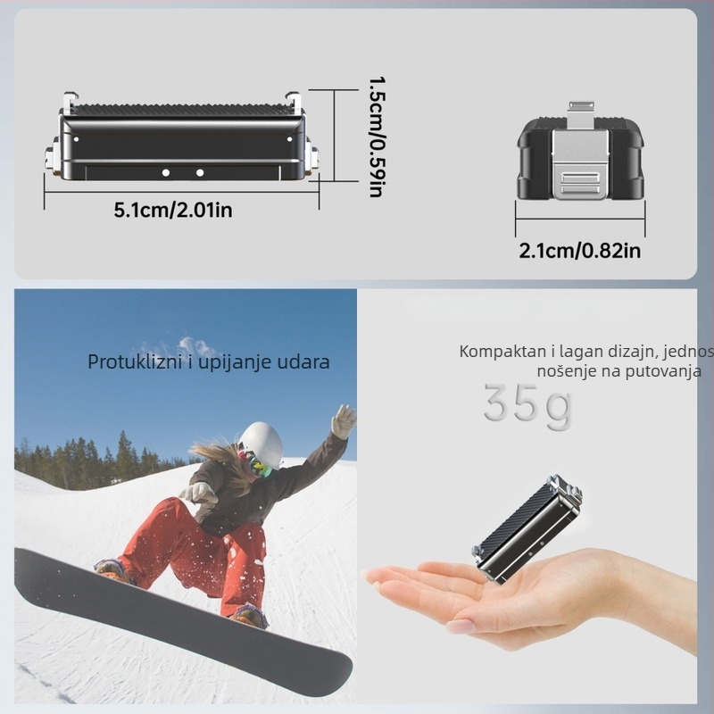 Aluminijski magnetski nosač baze za Insta360 Go3 s otvorom za vijak 1/4 inča (IN137)